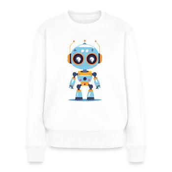 A cute robot - Women's Premium Organic Jumper - white - Front - Julia (174cm)