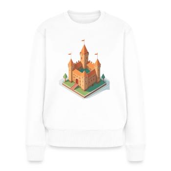 Mittelalterliche Burg - Frauen Premium Bio Pullover - Weiß - Vorne - Julia (174cm)