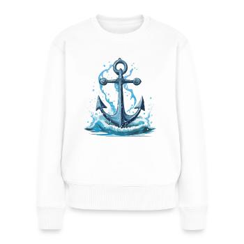 Ancre - Pull Premium bio Femme - blanc - Devant - Julia (174cm)
