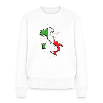 Moderne Illustration von Italien - Frauen Premium Bio Pullover - Weiß - Vorne - Julia (174cm)