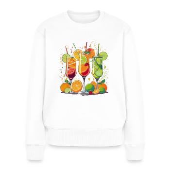 Cocktails - Pull Premium bio Femme - blanc - Devant - Julia (174cm)