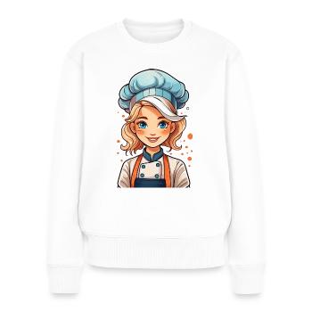 Attractive cook or baker - Women's Premium Organic Jumper - white - Front - Julia (174cm)