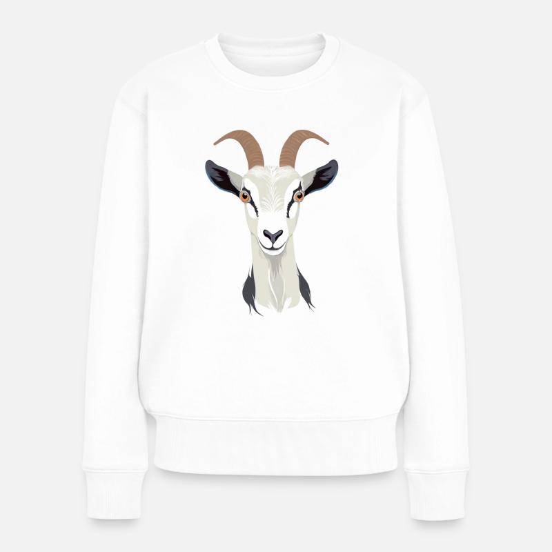 Chèvre - Pull Premium bio Femme - blanc