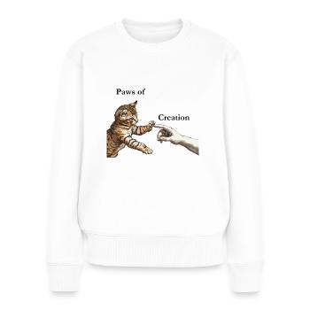 Paws of creation "Cat Lover" - Women's Premium Organic Jumper - white - Front - Julia (174cm)