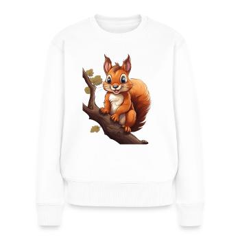 Squirrel - Women's Premium Organic Jumper - white - Front - Julia (174cm)