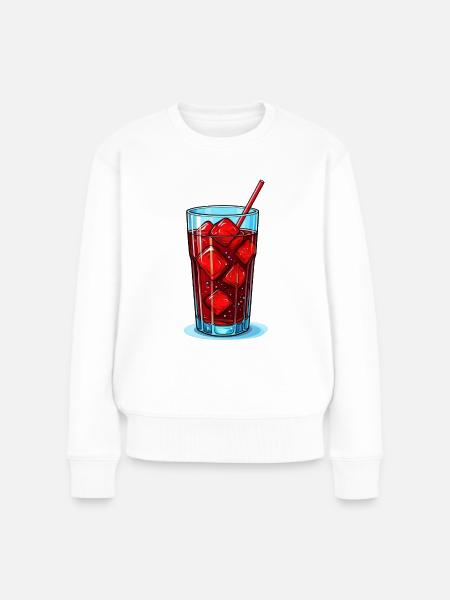 Ein Glas Cola - Frauen Premium Bio Pullover - Weiß