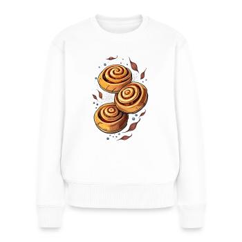 Cinnamon rolls - Women's Premium Organic Jumper - white - Front - Julia (174cm)
