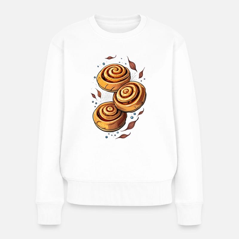 Brioches à la cannelle - Pull Premium bio Femme - blanc