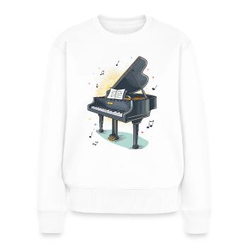 Ein Klavier für Klavierspieler - Frauen Premium Bio Pullover - Weiß - Vorne - Julia (174cm)