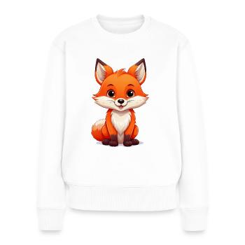 Fuchs - Frauen Premium Bio Pullover - Weiß - Vorne - Julia (174cm)