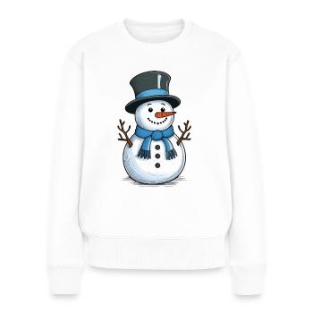 Bonhomme de neige - Pull Premium bio Femme - blanc - Devant - Julia (174cm)