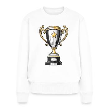 Cup for the winner - Women's Premium Organic Jumper - white - Front - Julia (174cm)