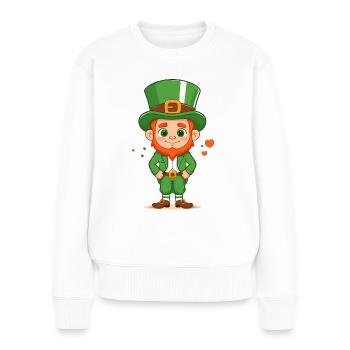 Saint Patrick's Day - Women's Premium Organic Jumper - white - Front - Julia (174cm)
