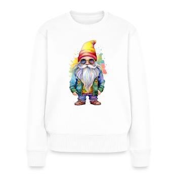 Hippie Gnome - Women's Premium Organic Jumper - white - Front - Julia (174cm)