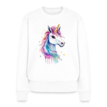 Licorne - Pull Premium bio Femme - blanc - Devant - Julia (174cm)