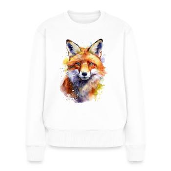 Renard - Pull Premium bio Femme - blanc - Devant - Julia (174cm)