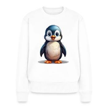 Pingouin mignon - Pull Premium bio Femme - blanc - Devant - Julia (174cm)