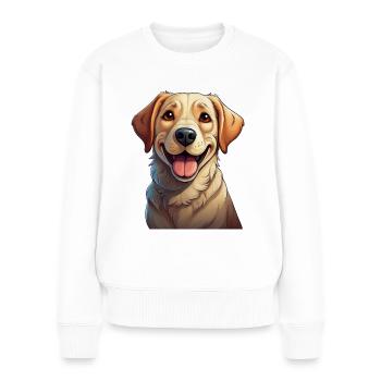 Labrador Retriever - Frauen Premium Bio Pullover - Weiß - Vorne - Julia (174cm)