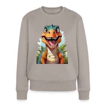 Tyrannosaure Rex - Pull Premium bio Femme - taupe - Devant - Julia (174cm)