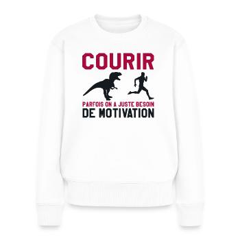 courir - Pull Premium bio Femme - blanc - Devant - Julia (174cm)