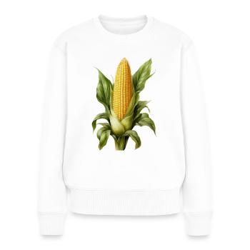 Illustration of corn on corn on the cob - Women's Premium Organic Jumper - white - Front - Julia (174cm)