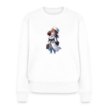 A Doctor Mom Getting Back Home From Work - Women's Premium Organic Jumper - white - Front - Julia (174cm)