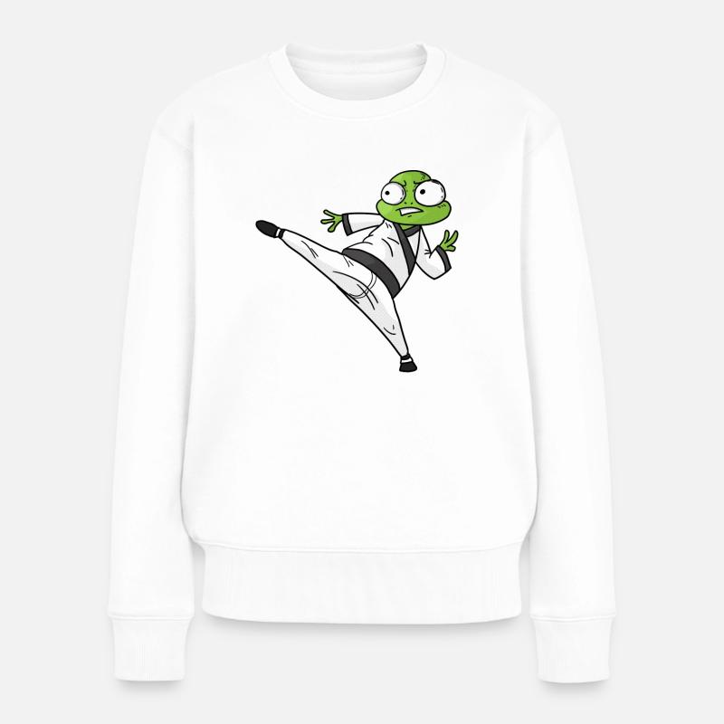 Karaté Do Frog - Pull Premium bio Femme - blanc