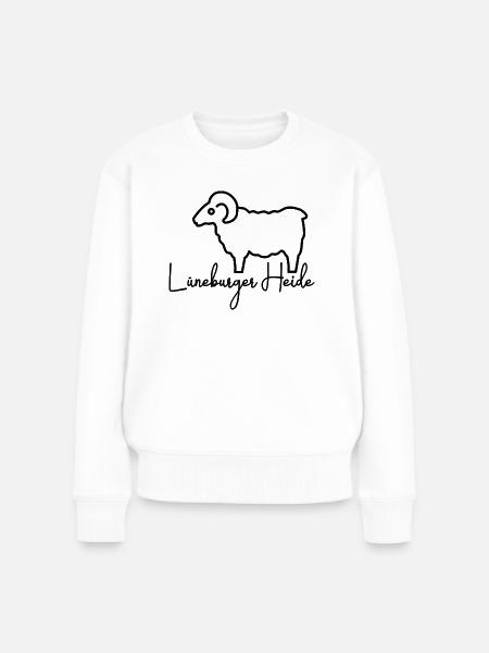 Heidschnucke Lüneburger Heide - Frauen Premium Bio Pullover - Weiß