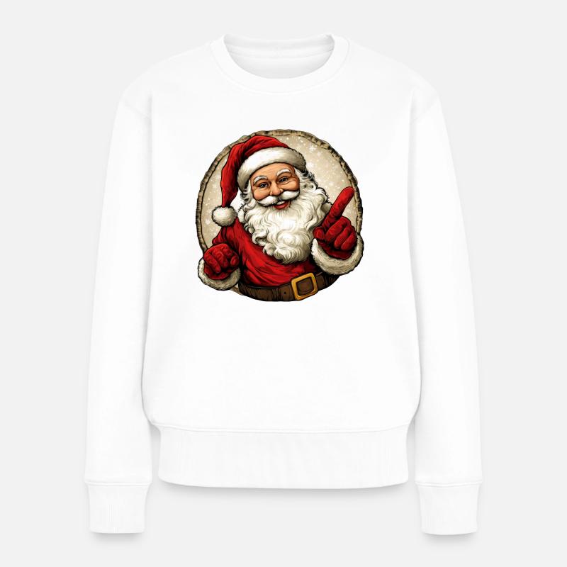 Noël du Père Noël - Pull Premium bio Femme - blanc