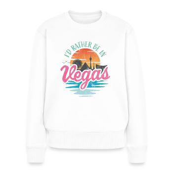 I'd rather be in Vegas - Women's Premium Organic Jumper - white - Front - Julia (174cm)