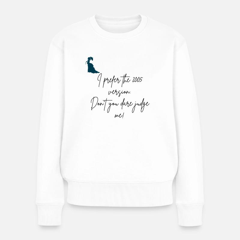Lass uns mit Jane Austen lachen - Frauen Premium Bio Pullover - Weiß