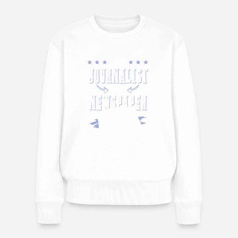 journalist zeitung - Frauen Premium Bio Pullover - Weiß
