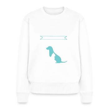 hund katze tierschutz - Frauen Premium Bio Pullover - Weiß - Vorne - Julia (174cm)