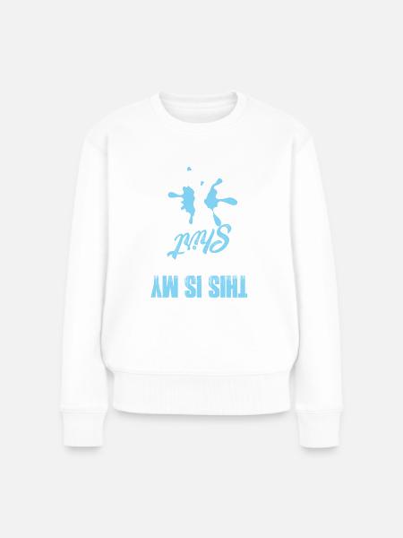 handstand cheerleading - Frauen Premium Bio Pullover - Weiß