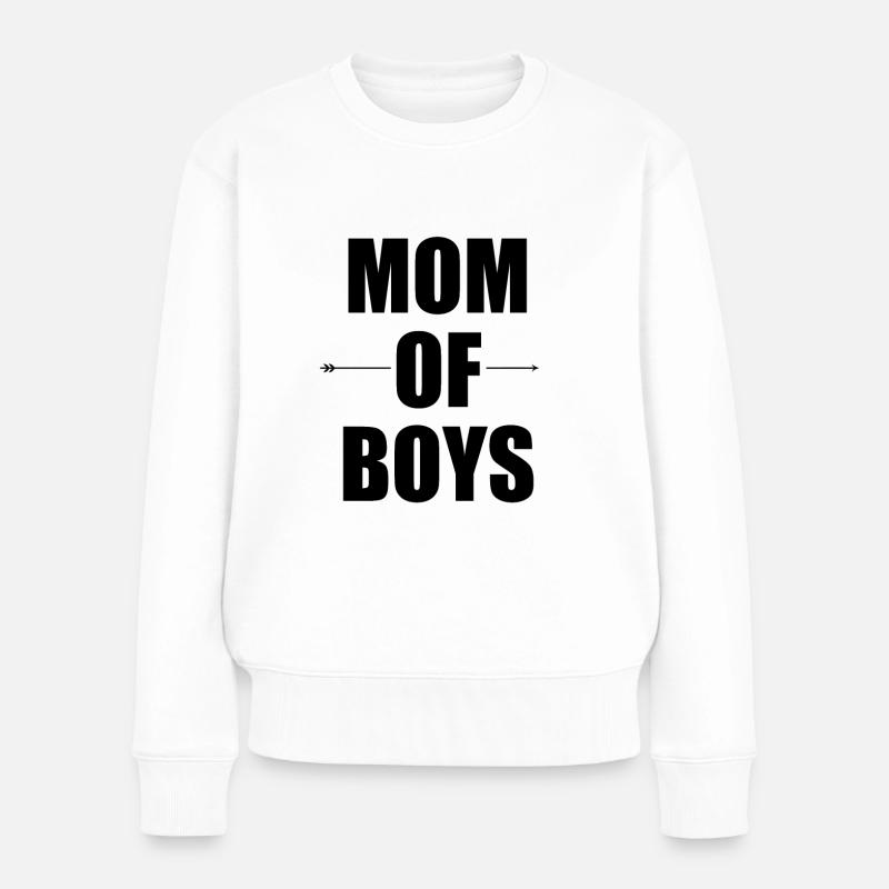 Maman de garçons - Pull Premium bio Femme - blanc