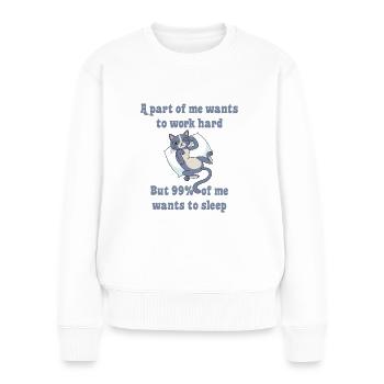 A part of me want to work cat - Women's Premium Organic Jumper - white - Front - Julia (174cm)