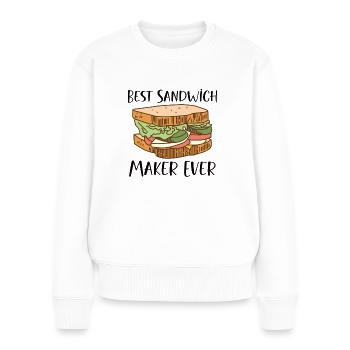 Sandwich Lover Picknick Food Lover Breakfast Gift - Frauen Premium Bio Pullover - Weiß - Vorne - Julia (174cm)