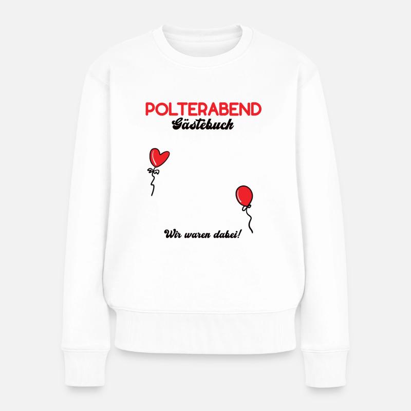 Gästebuch Gästeliste Trauung Hochzeit Ehe Heirat - Frauen Premium Bio Pullover - Weiß