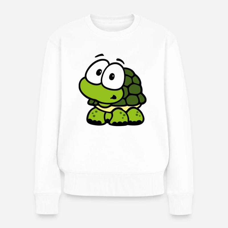 Schildkröte - Frauen Premium Bio Pullover - Weiß
