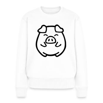 cute pig - Women's Premium Organic Jumper - white - Front - Julia (174cm)