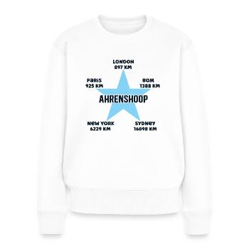 Ahrenshoop Ostseeküste Ostsee Urlaub Meck Pomm - Frauen Premium Bio Pullover - Weiß - Vorne - Julia (174cm)