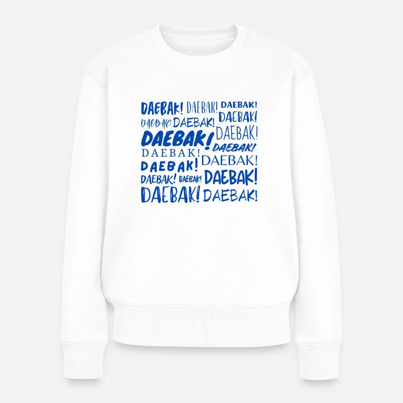 Daebak! - Women's Premium Organic Jumper - white