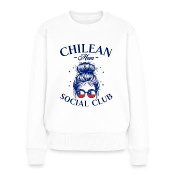 Mother Social Club Chilean Mom - Women's Premium Organic Jumper - white - Front - Julia (174cm)
