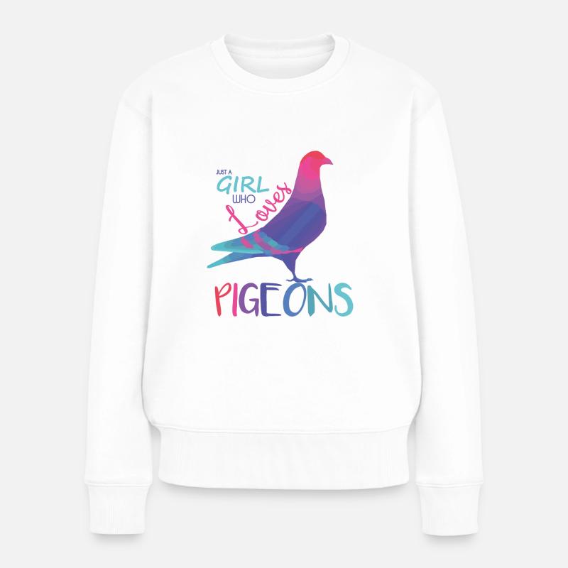 Taube - Frauen Premium Bio Pullover - Weiß