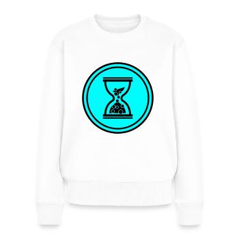 Sanduhr Symbol - Frauen Premium Bio Pullover - Weiß - Vorne - Julia (174cm)