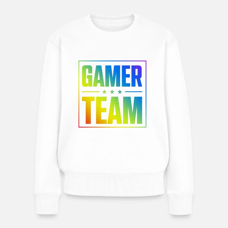Équipe de joueurs - Pull Premium bio Femme - blanc