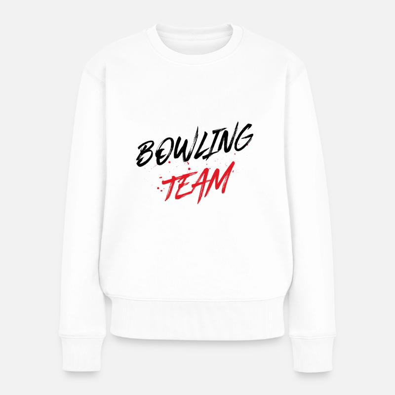 Bowling Team - Frauen Premium Bio Pullover - Weiß