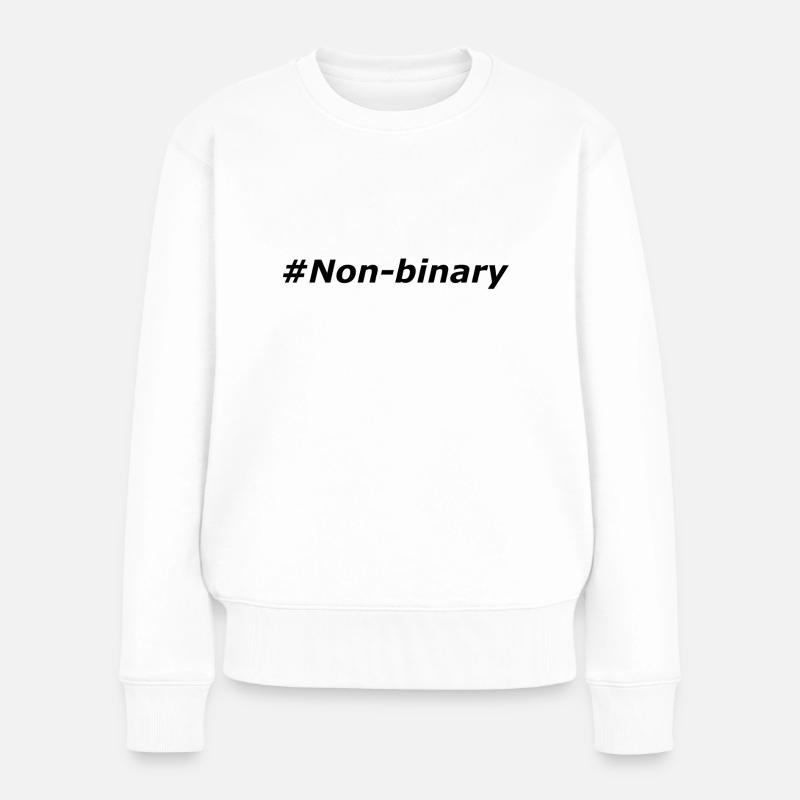 #Non-binary - Frauen Premium Bio Pullover - Weiß