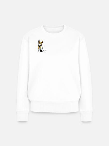Hund StreetArt  - Frauen Premium Bio Pullover - Weiß