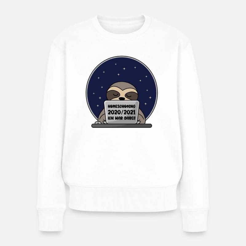 Homeschooling 2020/2021 Ich war dabei! - Frauen Premium Bio Pullover - Weiß